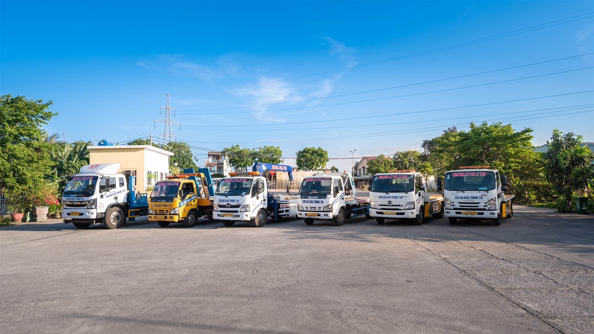 Đội xe cứu hộ chuyên dụng 119 Bảo Khoa Auto Đà Nẵng sẵn sàng hỗ trợ 24h